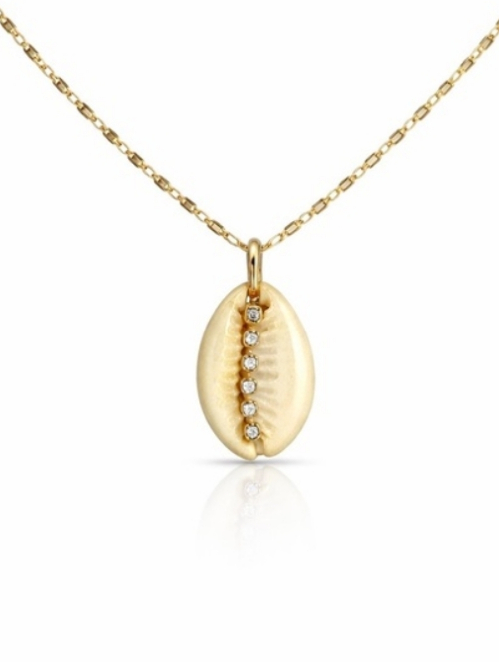 Anthropologie Crystal Cowrie Shell Necklace